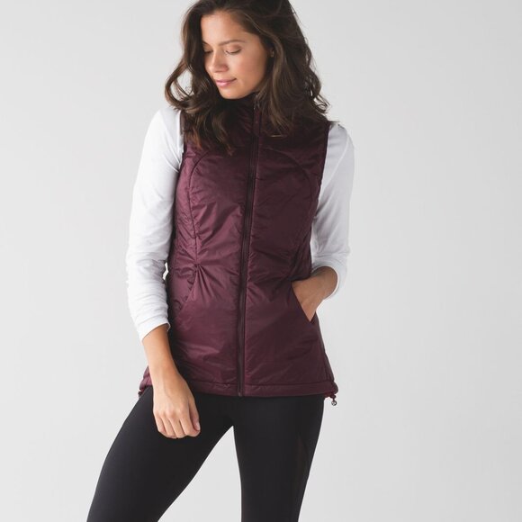 lululemon athletica Jackets & Blazers - Lululemon Women's Pep Red Layer Up Sleeveless Thermal Puffer Vest Size 6